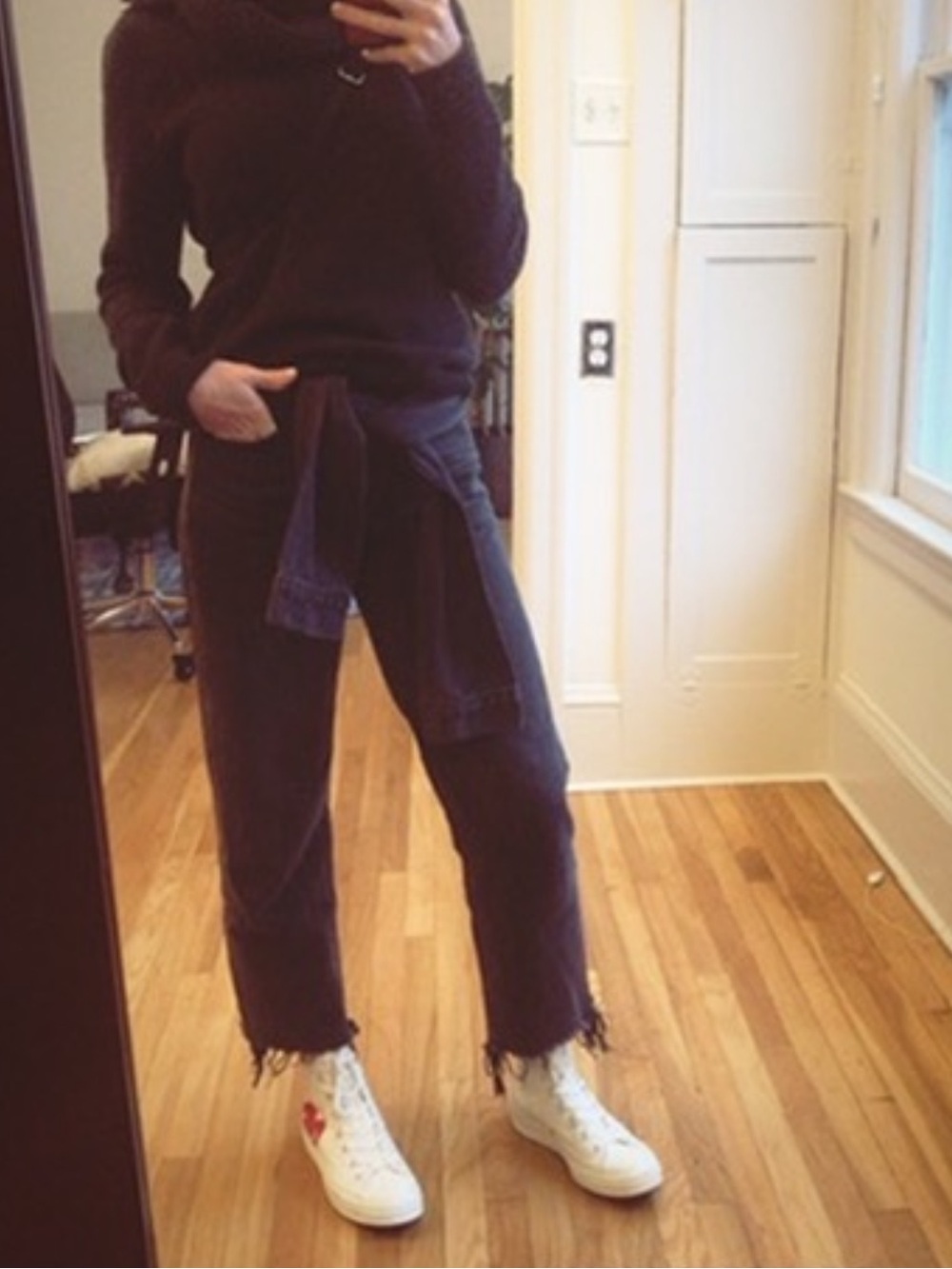 Alexander Wang Tie Front Stack the Cut Jeans